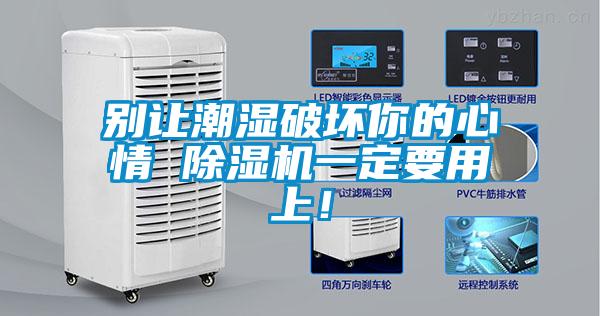 別讓潮濕破壞你的心情 除濕機一定要用上！