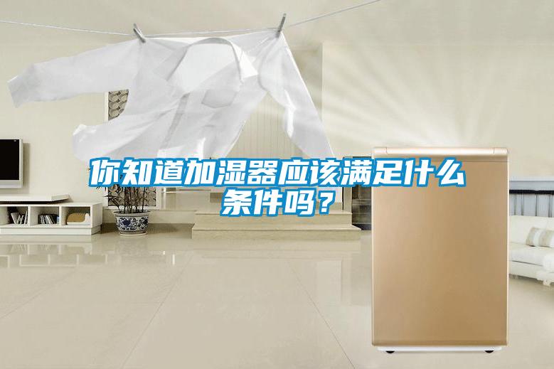 你知道加濕器應(yīng)該滿(mǎn)足什么條件嗎？