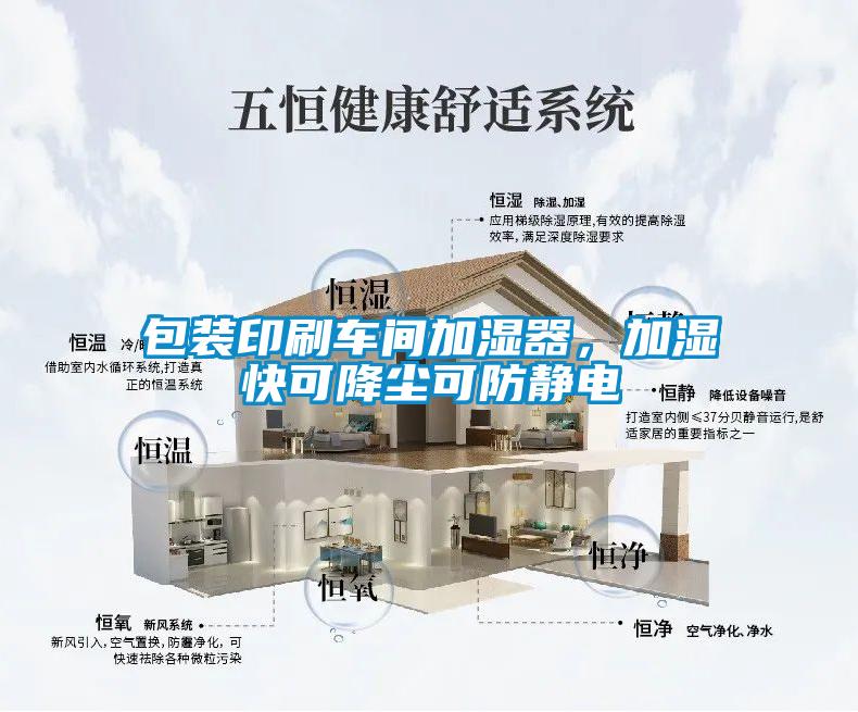 包裝印刷車間加濕器，加濕快可降塵可防靜電