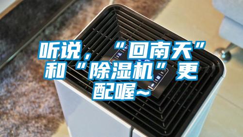 聽(tīng)說(shuō)，“回南天”和“除濕機(jī)”更配喔~