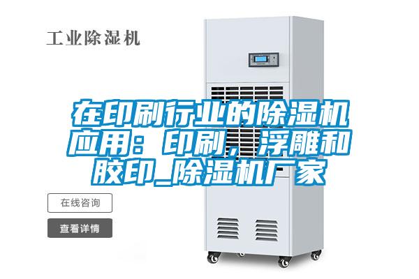 在印刷行業(yè)的除濕機(jī)應(yīng)用：印刷，浮雕和膠印_除濕機(jī)廠家