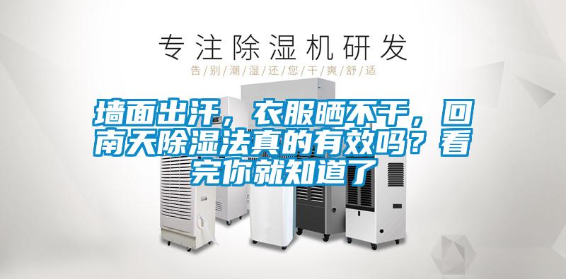 墻面出汗，衣服曬不干，回南天除濕法真的有效嗎？看完你就知道了