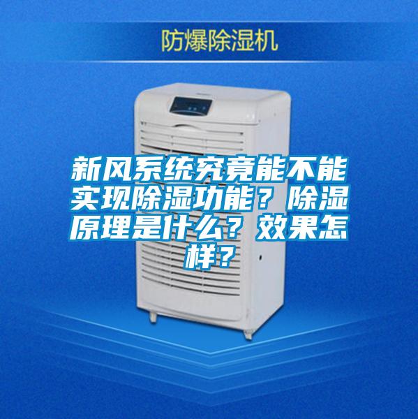 新風(fēng)系統(tǒng)究竟能不能實(shí)現(xiàn)除濕功能？除濕原理是什么？效果怎樣？