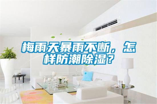 梅雨天暴雨不斷，怎樣防潮除濕？