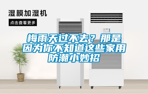 梅雨天過不去？那是因?yàn)槟悴恢肋@些家用防潮小妙招