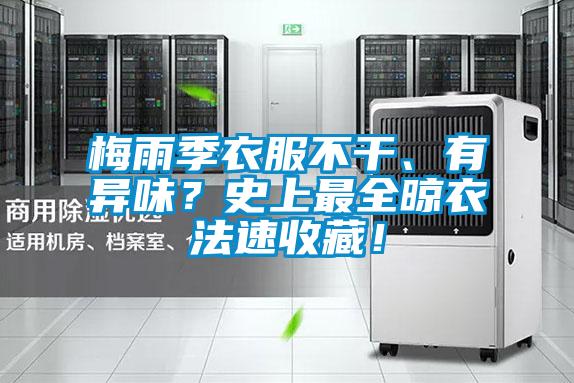 梅雨季衣服不干、有異味？史上最全晾衣法速收藏！