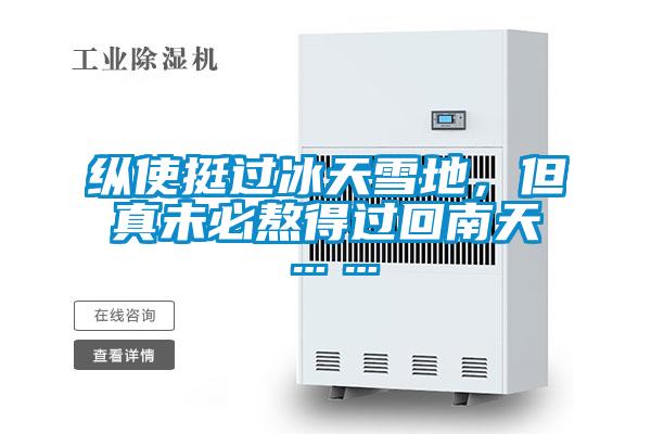 縱使挺過冰天雪地，但真未必熬得過回南天……