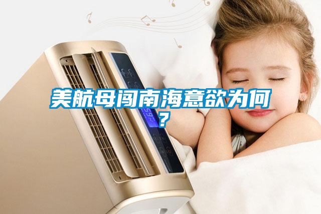 美航母闖南海意欲為何？