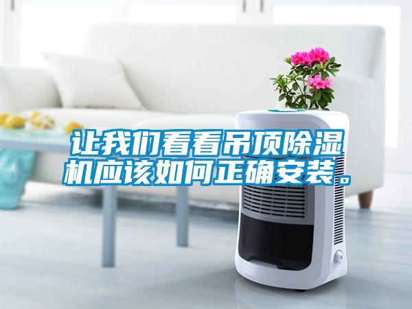 讓我們看看吊頂除濕機(jī)應(yīng)該如何正確安裝。