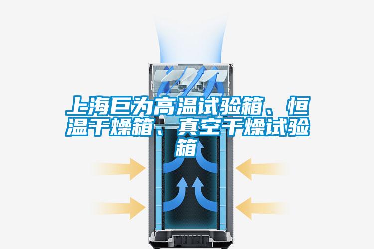 上海巨為高溫試驗箱、恒溫干燥箱、真空干燥試驗箱