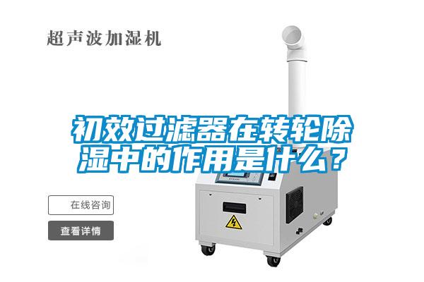 初效過濾器在轉(zhuǎn)輪除濕中的作用是什么？