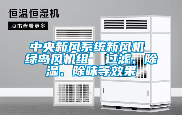 中央新風系統(tǒng)新風機 綠島風機組  過濾、除濕、除味等效果