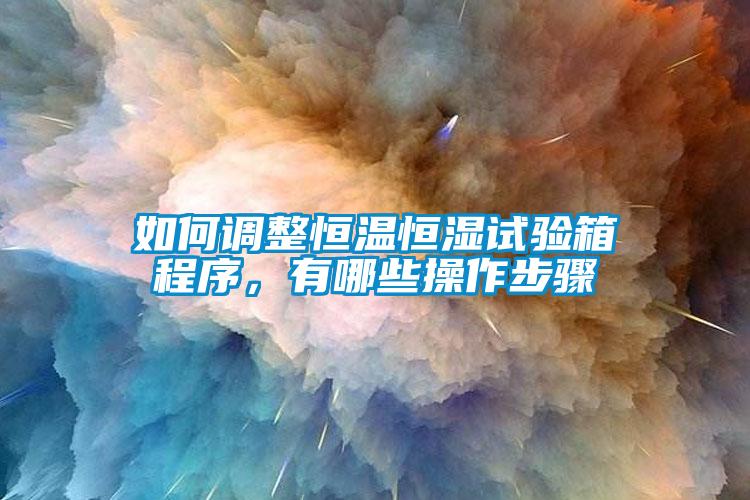 如何調(diào)整恒溫恒濕試驗箱程序，有哪些操作步驟