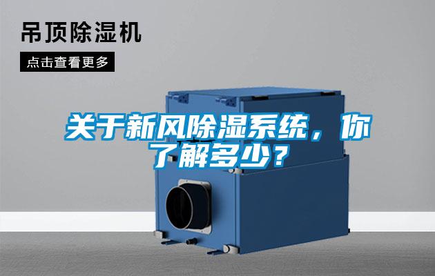 關于新風除濕系統(tǒng)，你了解多少？