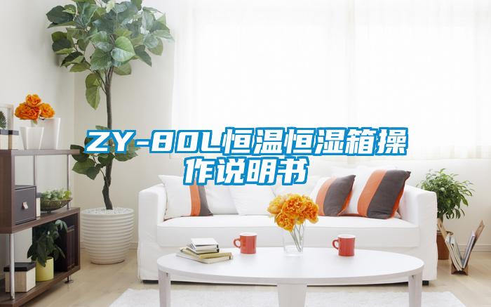 ZY-80L恒溫恒濕箱操作說(shuō)明書(shū)