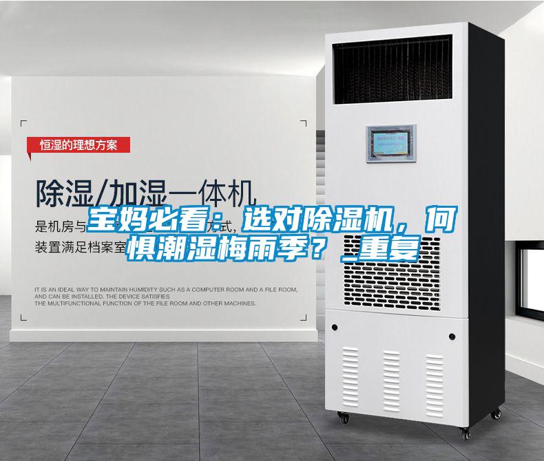 寶媽必看：選對除濕機，何懼潮濕梅雨季？_重復(fù)