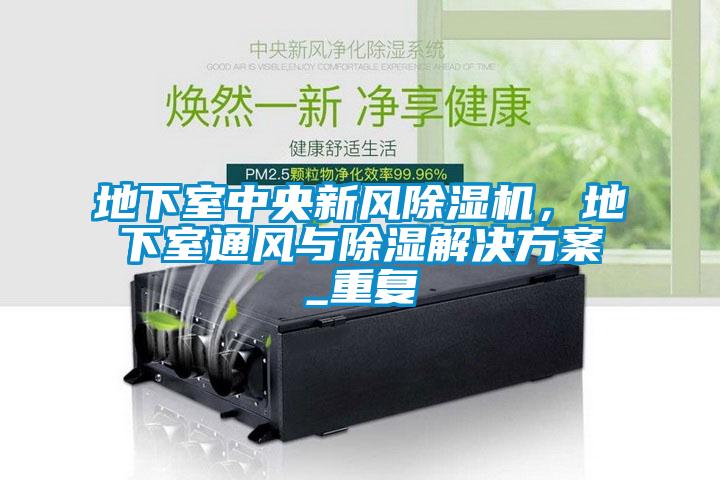 地下室中央新風(fēng)除濕機，地下室通風(fēng)與除濕解決方案_重復(fù)