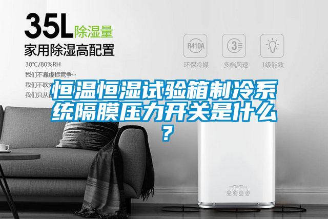 恒溫恒濕試驗箱制冷系統(tǒng)隔膜壓力開關(guān)是什么？