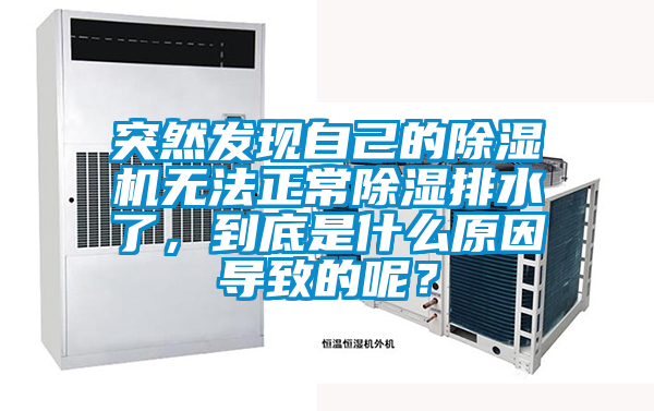 突然發(fā)現(xiàn)自己的除濕機(jī)無法正常除濕排水了，到底是什么原因?qū)е碌哪兀?/></p>
						    <p style=