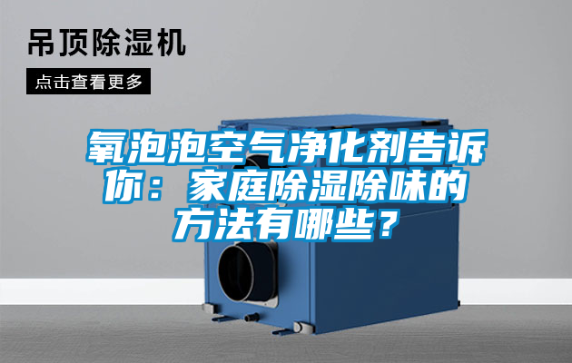 氧泡泡空氣凈化劑告訴你：家庭除濕除味的方法有哪些？