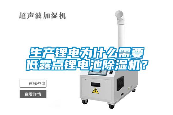 生產(chǎn)鋰電為什么需要低露點鋰電池除濕機？