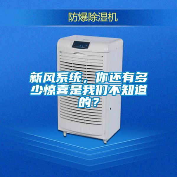 新風(fēng)系統(tǒng)，你還有多少驚喜是我們不知道的？