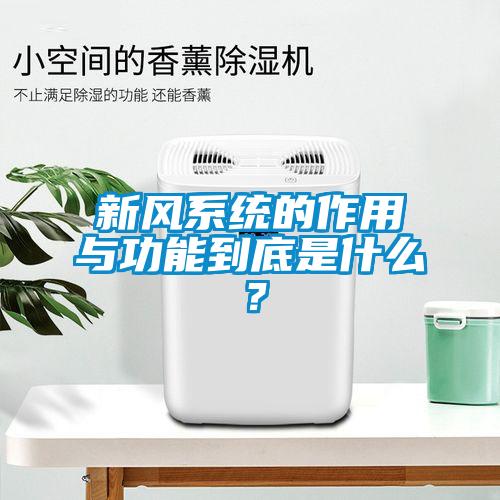 新風(fēng)系統(tǒng)的作用與功能到底是什么？