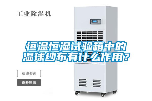 恒溫恒濕試驗箱中的濕球紗布有什么作用？