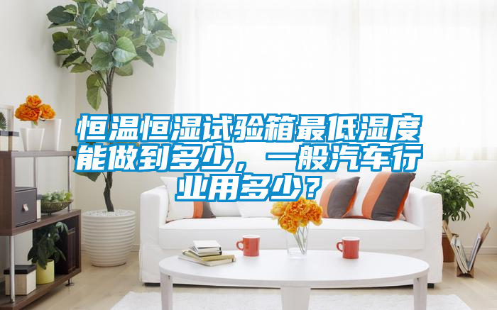恒溫恒濕試驗箱最低濕度能做到多少，一般汽車行業(yè)用多少？