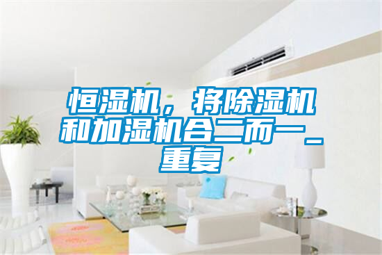 恒濕機(jī)，將除濕機(jī)和加濕機(jī)合二而一_重復(fù)