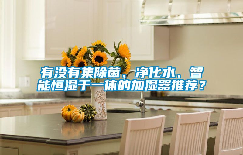 有沒有集除菌、凈化水、智能恒濕于一體的加濕器推薦？