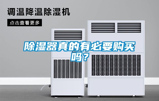 除濕器真的有必要購買嗎？