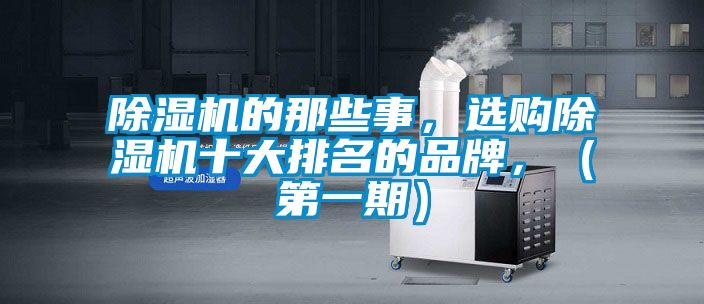 除濕機的那些事，選購除濕機十大排名的品牌，（第一期）